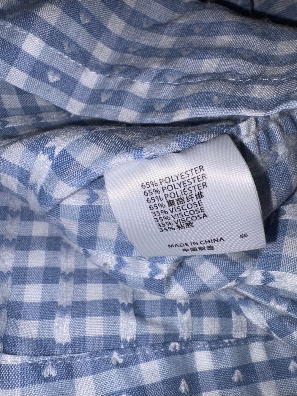 Brandy Melville Blue Checkered & Hearts Cotton Shorts